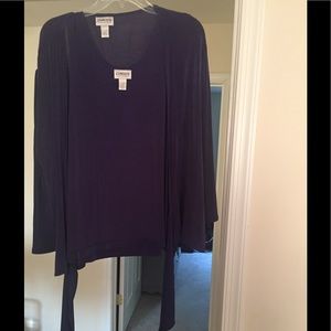 Chico’s travelers tank-cardigan purple eggplant